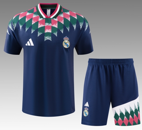 2026/27 Retro Real Madrid Royal Blue Thailand Soccer Training Jerseys Uniform-418