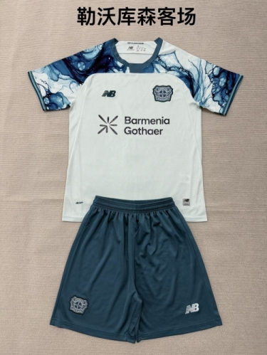 Kids 2026/27 Bayer 04 Leverkusen Away Light Green Kids/Youth Soccer Uniform-208