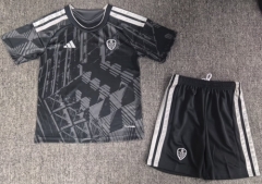 Kids 2026/27 Leeds United 2nd Away Black & Gray Kids/Youth Soccer Uniform-BL