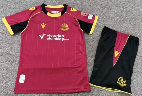 Kids 2026/27 Bolton Wanderers Away Red Kids/Youth Soccer Uniform-1040