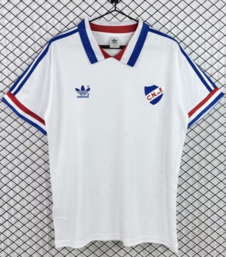 80/82 Retro Version Club Nacional de Football Home White Thailand Soccer Jersey AAA-503