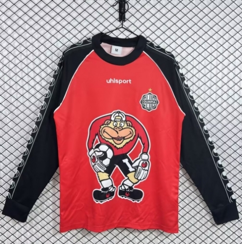 2002 Retro Version Olimpia Away Goalkeeper Red LS Thailand Soccer Jersey AAA-503