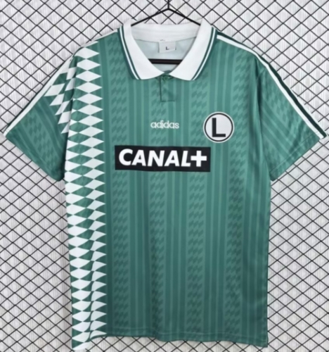 95/96 Retro Version Legia Warszawa Home Lake Blue Thailand Soccer Jersey AAA-503