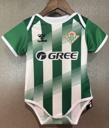 (Size 9-12) 2026/27 Real Betis Home White & Green Baby Soccer Uniform-308