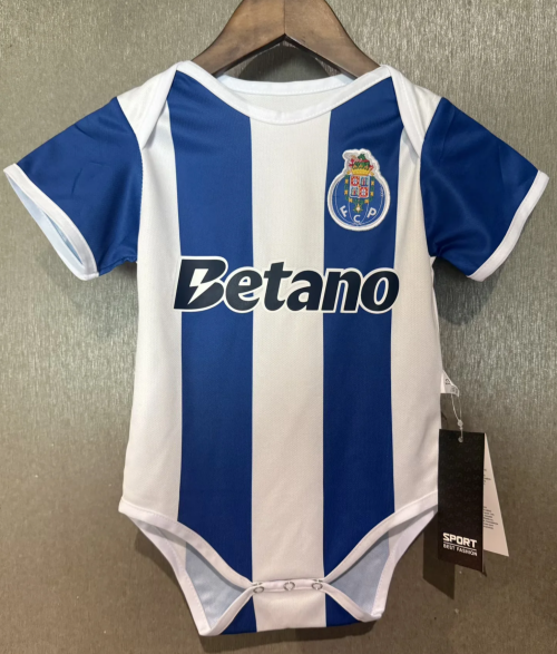 (Size 9-12) 2026/27 Porto Home Blue & White Baby Soccer Uniform-308