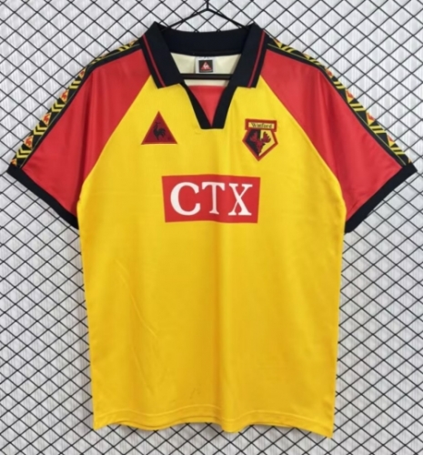 98/99 Retro Version Watford Home Yellow Thailand Soccer Jersey AAA-503