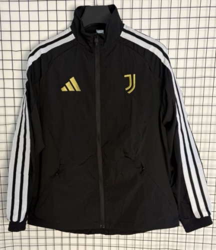 2026/27 Juventus FC Black Windbreaker Hoodies Top-510/66