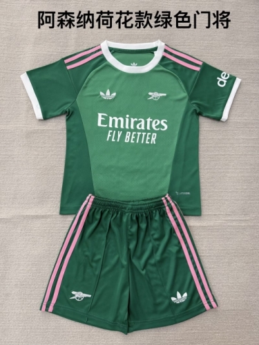 Kids 2026/27 Arsenal Goalkeeper Green Kids/Youth Soccer Uniform-208