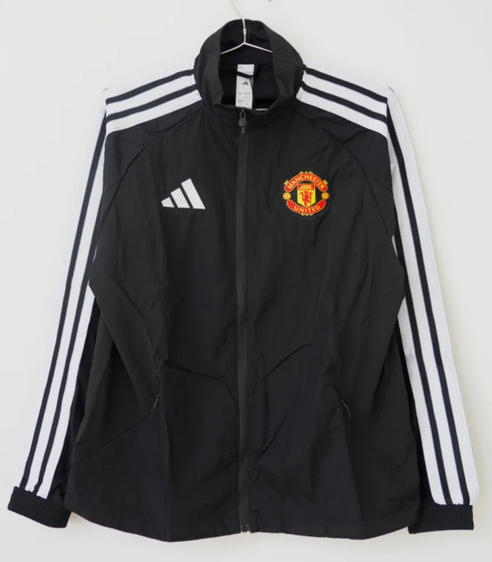 2026/27 Manchester United Black Windbreaker Hoodies Top-66