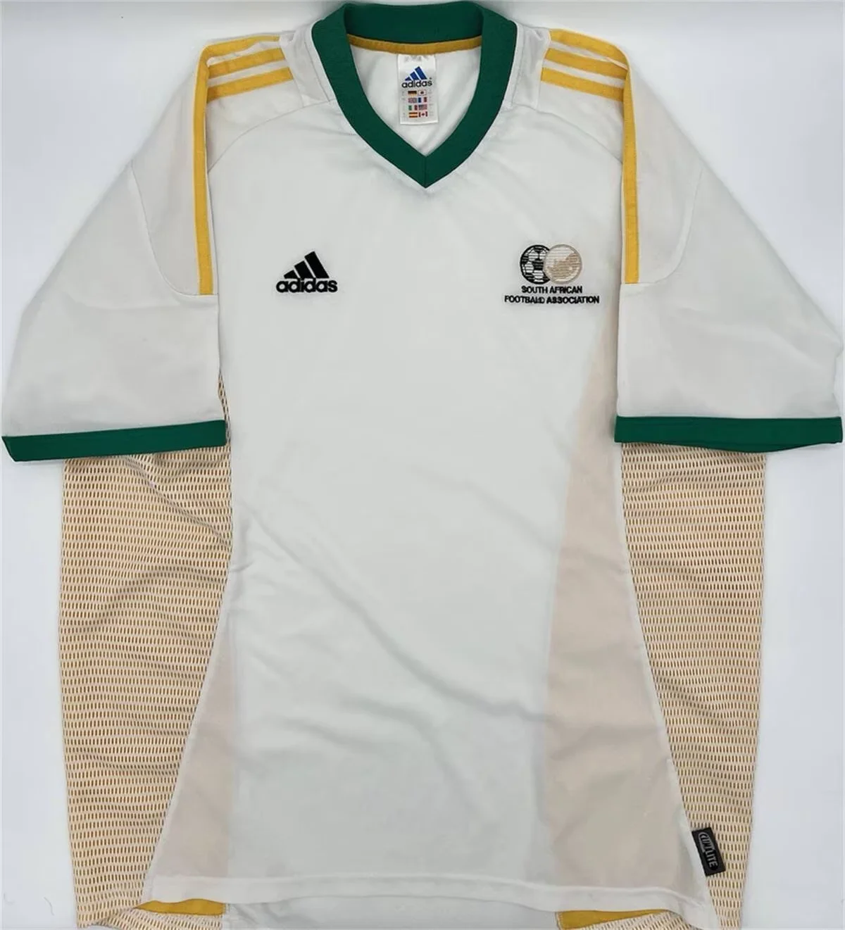 02 Retro Version South Africa Away White Thailand Soccer Jersey-1041