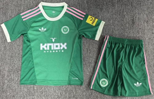Kids 2026/27 Newcastle United Goalkeeper Green Kids/Youth Soccer Uniform-208/BL