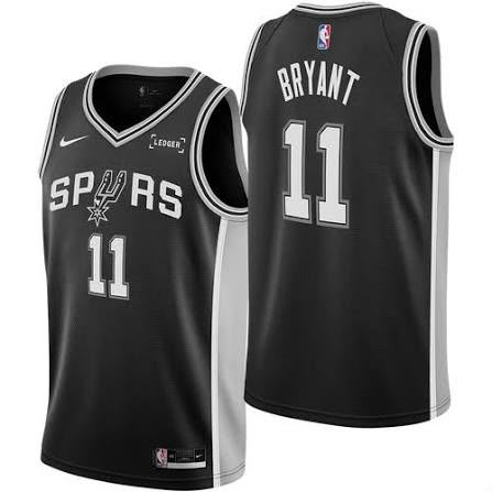 San Antonio Spurs NBA Black #11(BRYANT)  Jersey-311