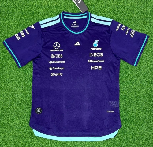 Player Version 2026 #F1 Mercedes Benz Blue Formula One Racing Shirts-320/805