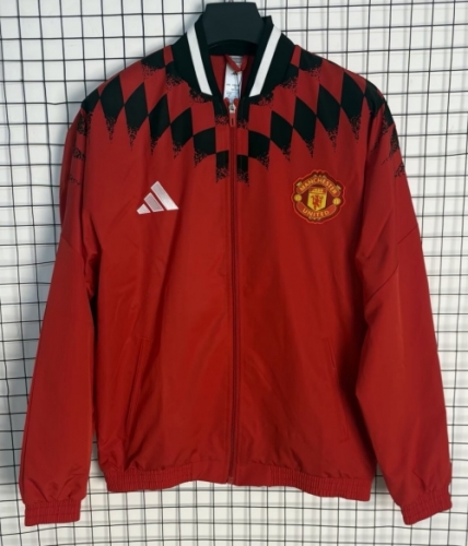 2026/27 Manchester United Red Windbreaker Hoodies Top-510