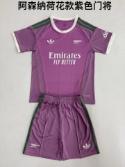 Kids 2026/27 Arsenal Goalkeeper Purple Kids/Youth Soccer Uniform-208