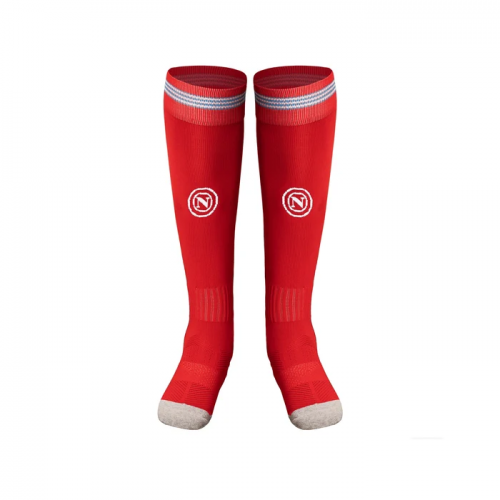Adult & Kids 2026/27 Napoli 2nd Away Red Thailand Soccer Socks