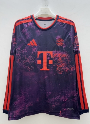 2026/27 Bayern München 2nd Away Black & Pink Thailand LS Soccer Jersey AAA-410