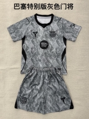 Kids 2026/27 Special Version Barcelona Goalkeeper Gray Kids/Youth Soccer Uniform-208