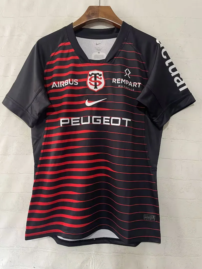 (Size S-5XL) 2026/27 Toulouse Black & Red Thailand Rugby Shirts-805