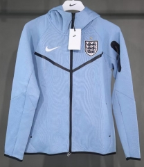 2026/27 England Light Blue Thailand Soccer Cotton Coat With Hat-703