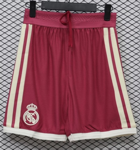 Player Version 2026/27 Real Madrid 2nd Away Red Thailand Soccer Shorts-88