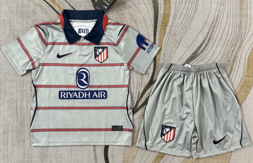 Kids 2026/27 Atletico Madrid 2nd Away Light Green Youth/Kids Soccer Uniform-522