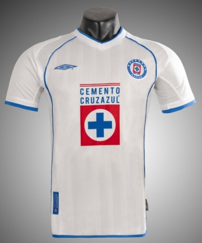 02/03 Retro Version Cruz Azul Away White Thailand Soccer Jersey AAA-1041
