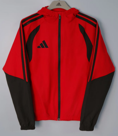 2026/27 Addia Red Windbreaker Hoodies Top With Hat-801