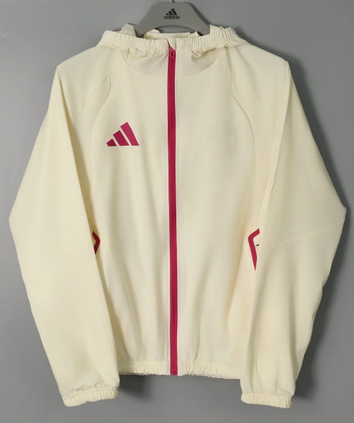 2026/27 Addia Rice Yellow Windbreaker Hoodies Top With Hat-801