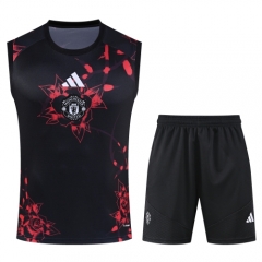 2026/27 Manchester United Black Thailand Soccer Training Vest Suit-418