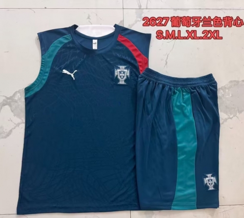 2026/27 Portugal Blue Thailand Soccer Vest Suit-815