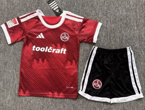 Kids 2026/27 FC Nürnberg Home Red Kids/Youth Soccer Uniform-JY