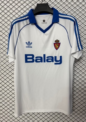 86/87 Retro Version Real Zaragoza Home White Thailand Soccer Jersey AAA-95