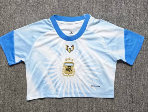 2026/27 Argentina Blue & White Female Thailand Soccer Short Style Jersey-311