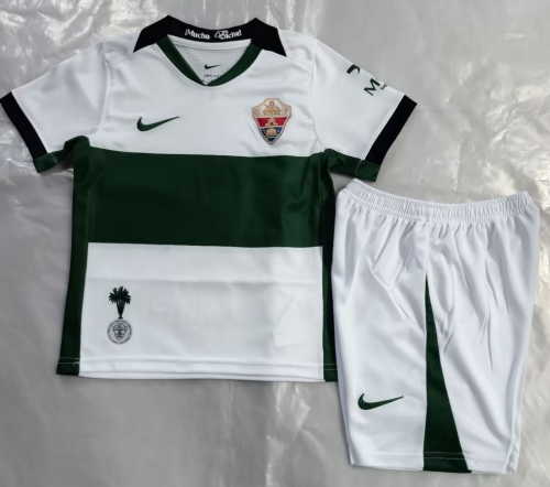 Kids 2026/27 Elche CF Home White & Green Kids/Youth Soccer Uniform-62