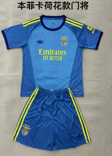 Kids 2026/27 Benfica Goalkeeper Blue Kids/Youth Soccer Uniform-208