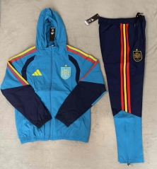 2026/27 Spain Blue Windbreaker Uniform With Hat-510