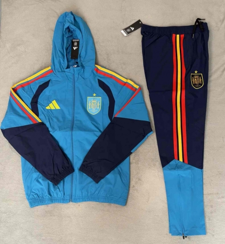 2026/27 Spain Blue Windbreaker Uniform With Hat-510