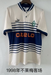 1998 Retro Version SV Werder Bremen Away White Soccer Jersey AAA-709