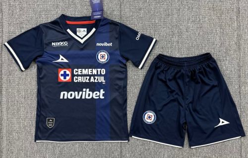 Kids 2026/27 Cruz Azul 2nd Away Royal Blue Kids/Youth Soccer Uniform-522