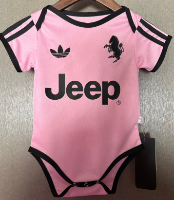 (Size 9/12 ) 2026/27 Juventus Away Pink Baby Soccer Uniform-308