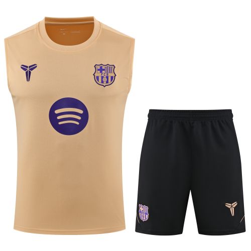 2026/27 Barcelona Yellow Thailand Soccer Training Vest Set-418