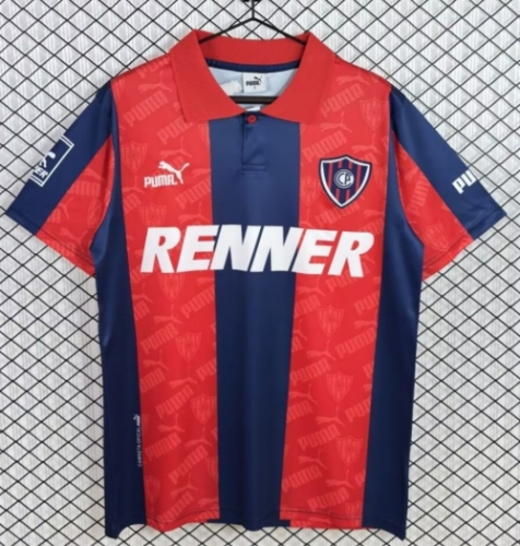 96/98 Retro Version Cerro Porteño Home Red & Blue Thailand Soccer Jersey AAA-503