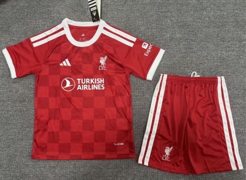 Kids 2027/28 Liverpool Home Red Youth/Kids Soccer Uniform-BL