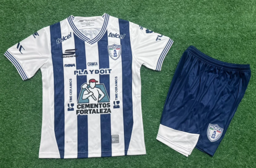 Kids 2026/27 CF Pachuca Home Blue & White Kids/Youth Soccer Uniform-927