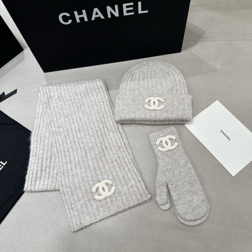 Chane*l Glove+Scarf +Hat & Cap-YWDF0094
