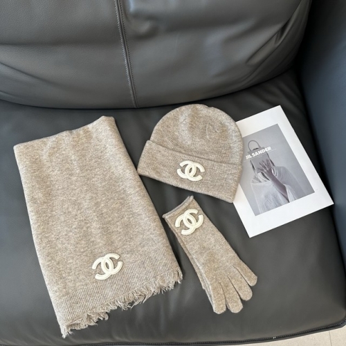 Chane*l Glove+Scarf +Hat & Cap-YWDF0141