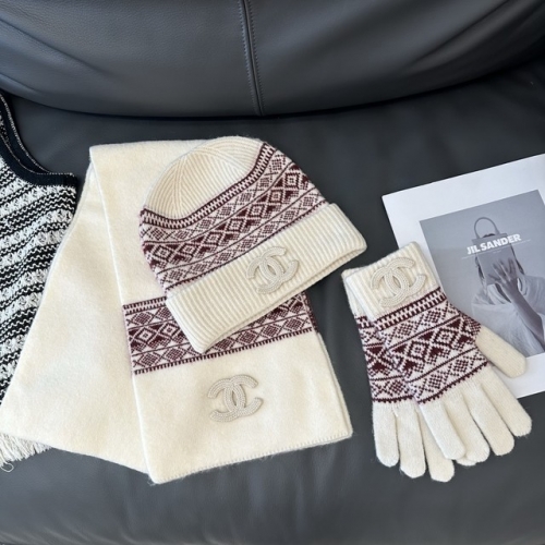 Chane*l Glove+Scarf +Hat & Cap-YWDF0132