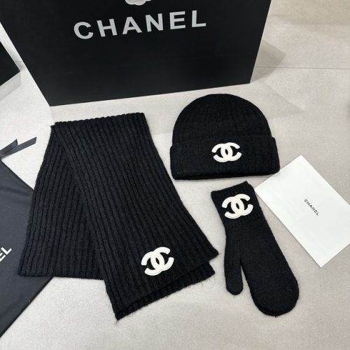 Chane*l Glove+Scarf +Hat & Cap-YWDF0093