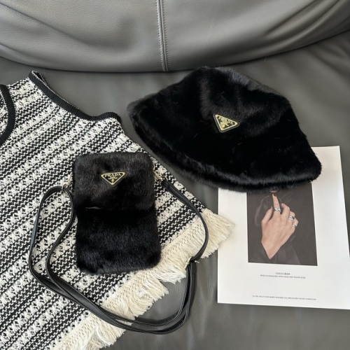 Prad*a hat and small bag for cellphone-YWDF0051